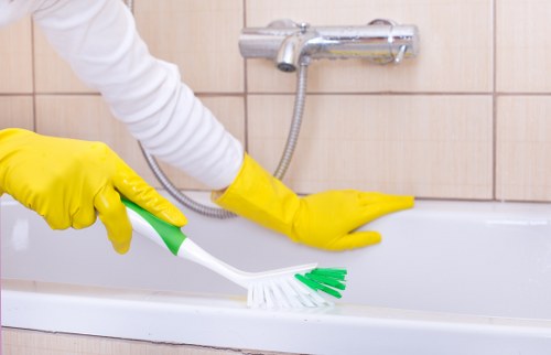 Post-construction cleaning of a renovated room