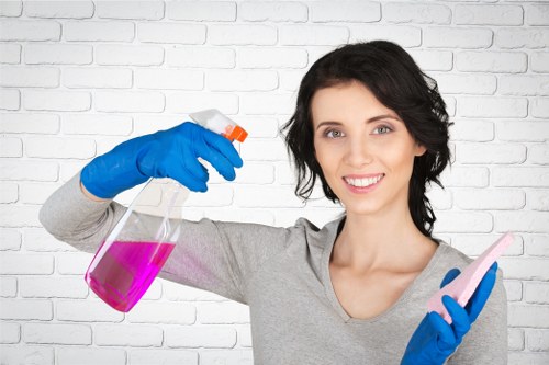 Kitchen deep cleaning with sparkling counters